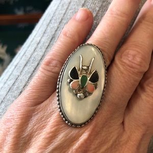 J Tsethlikai sterling mop butterfly ring